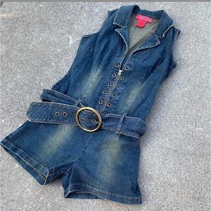 SOLD Vintage denim romper jumpsuit